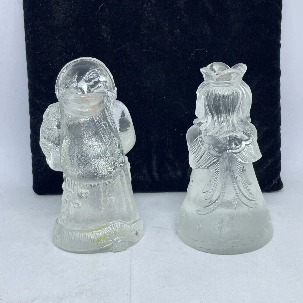WMF Santa & Angel Taper Candlestick Holders – Leaded Crystal Christmas Figurines
